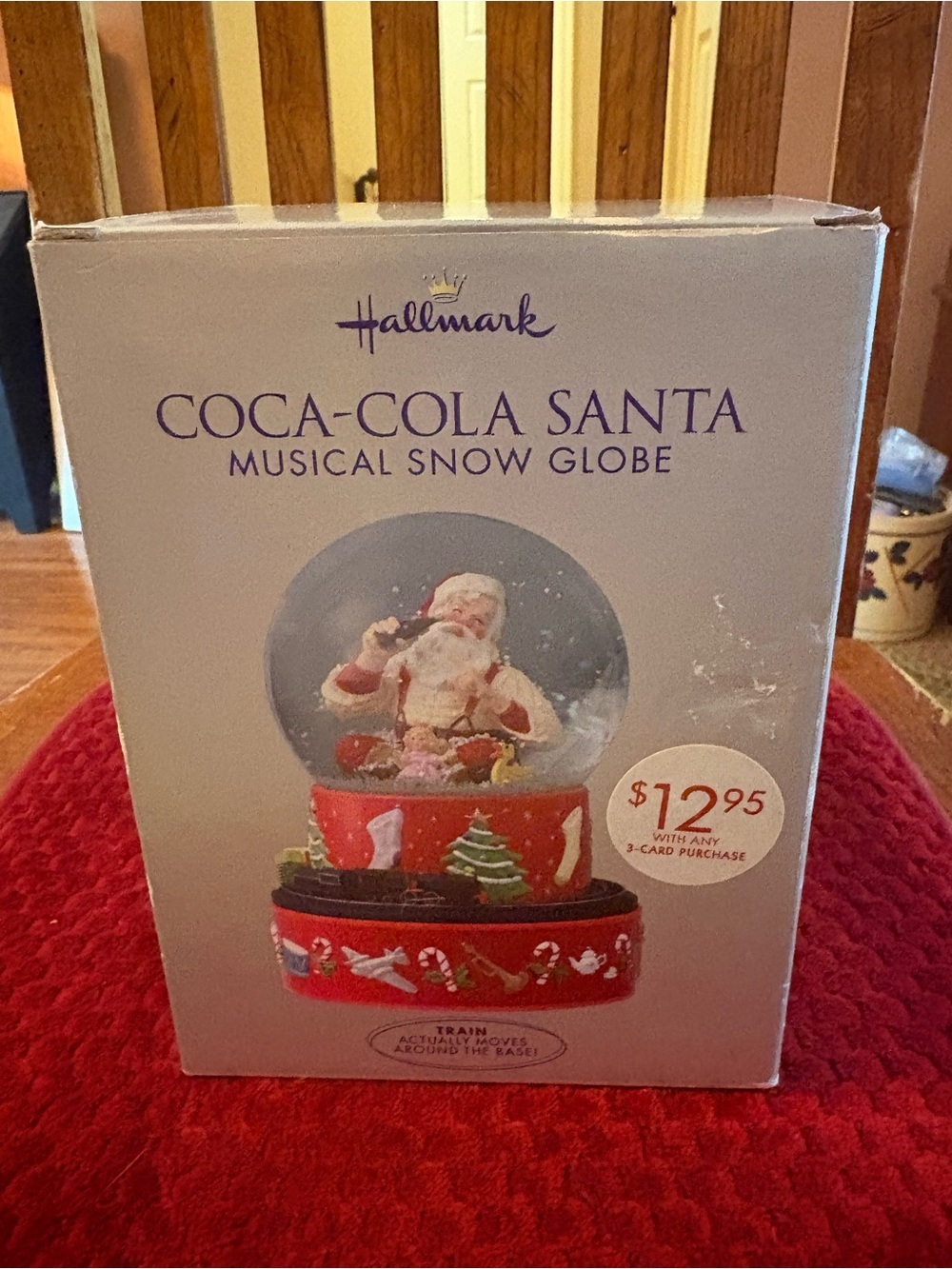 Hallmark 2001 Coca-Cola Santa Musical Snow Globe NEW Sealed Moving Train